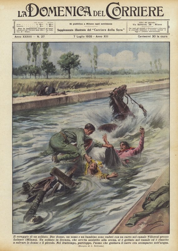 En soldats mod af Achille Beltrame