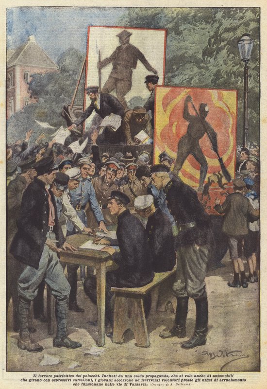 Polakkernes patriotiske inderlighed af Achille Beltrame