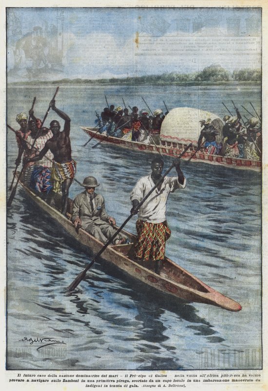 Den fremtidige leder af den herskende nation af havene, Prinsen af ​​Wales, på sit besøg i Afrika? af Achille Beltrame