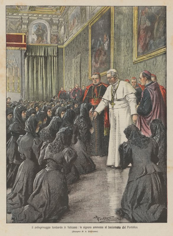 Lombardiets pilgrimsrejse til Vatikanet, damer fik adgang til at kysse pavens hånd af Achille Beltrame