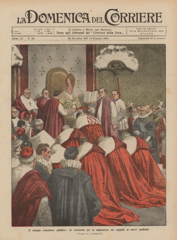 Det højtidelige offentlige konsistorium, ceremonien hvor de nye kardinaler får pålagt deres hue af Achille Beltrame