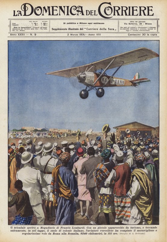 Francis Lombardis triumferende ankomst til Mogadishu af Achille Beltrame