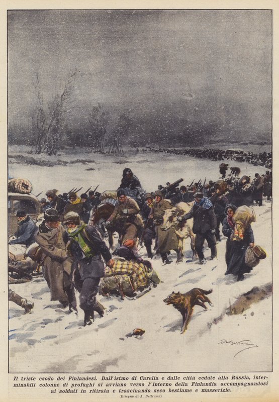 Finnernes triste udvandring af Achille Beltrame