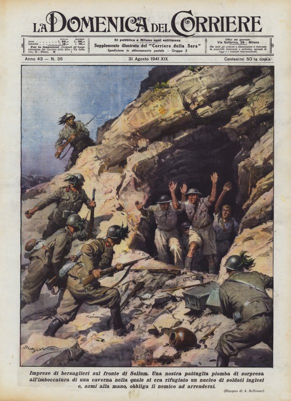 Bersaglieri-virksomheder på Sollum-fronten af Achille Beltrame