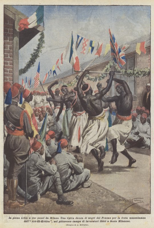 Helt i Libyen, et stenkast fra Milano af Achille Beltrame