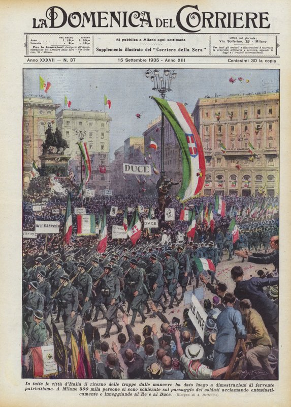 Har troppernes tilbagevenden fra manøvrerne givet anledning til demonstrationer i alle Italiens byer? af Achille Beltrame