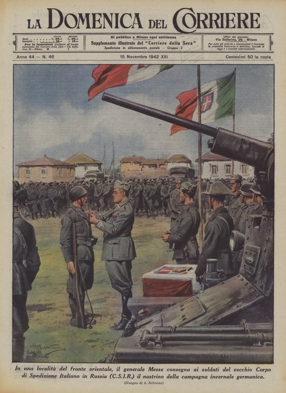 Overgiver general Messe på et sted på østfronten til soldaterne fra det gamle korps? af Achille Beltrame