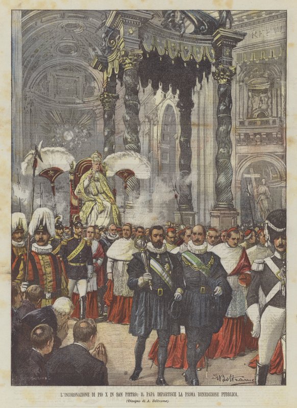 Kroningen af ​​Pius X i St. Peter