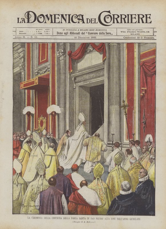 Ceremonien for lukning af den hellige dør i Peterskirken i slutningen af ​​jubilæumsåret af Achille Beltrame