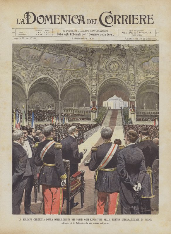 Den højtidelige ceremoni for uddeling af priser til udstillere på Paris Internationale udstilling af Achille Beltrame