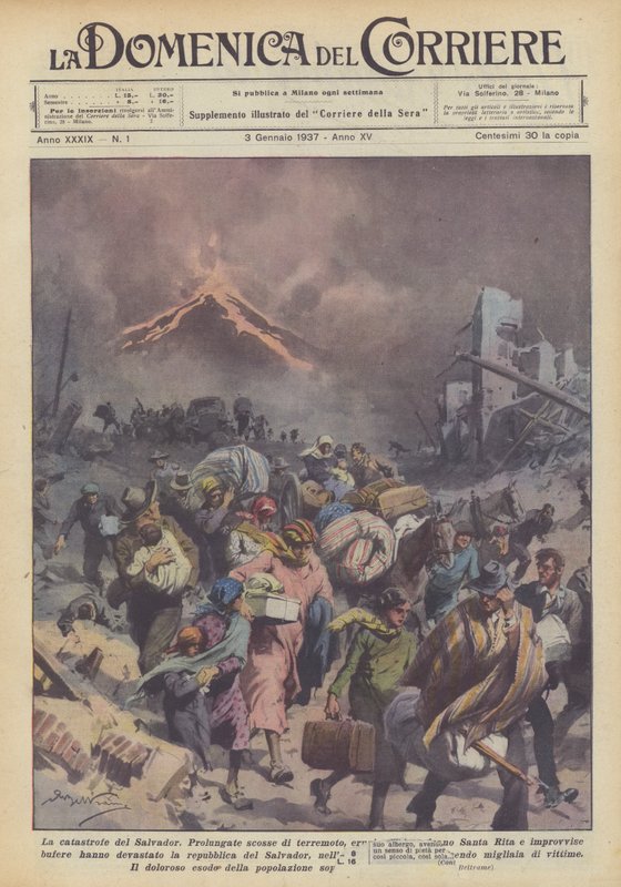 Den Salvadoranske katastrofe af Achille Beltrame