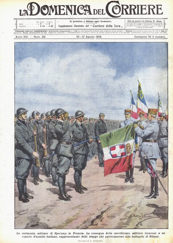 Den militære ceremoni i Epernay, Frankrig af Achille Beltrame