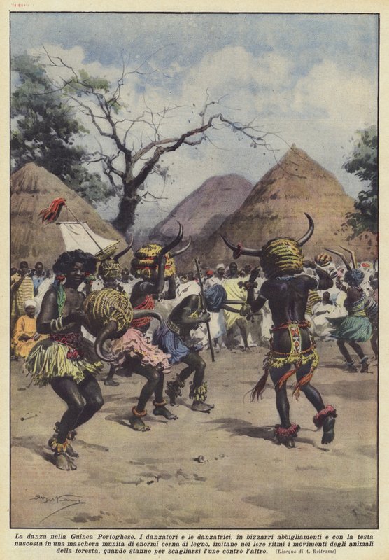Dans i Portugisisk Guinea af Achille Beltrame