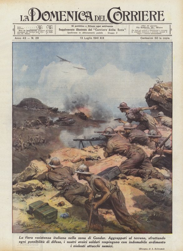 Den voldsomme italienske modstand i Gondar-området af Achille Beltrame