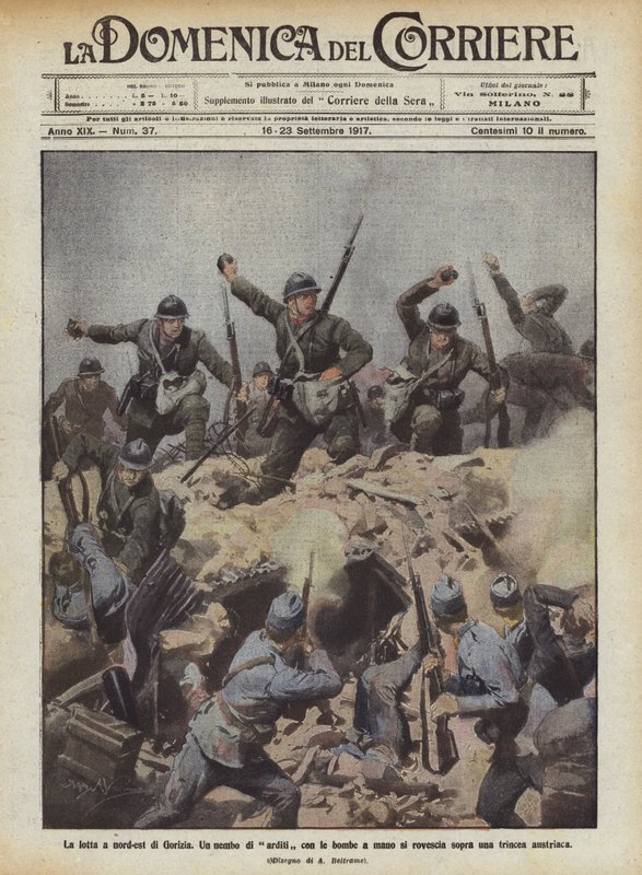 Kampen i den nordøstlige del af Gorizia af Achille Beltrame