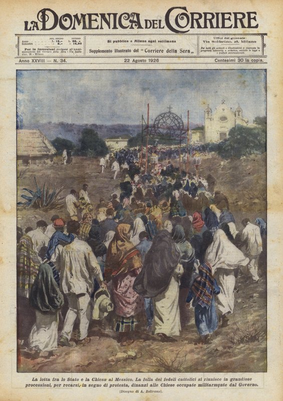 Kampen mellem staten og kirken i Mexico af Achille Beltrame