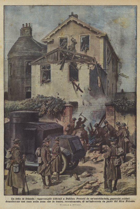 Kampen i Irland, officielle repressalier i Dublin af Achille Beltrame