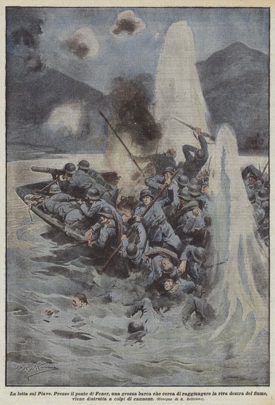 Kampen på Piave af Achille Beltrame