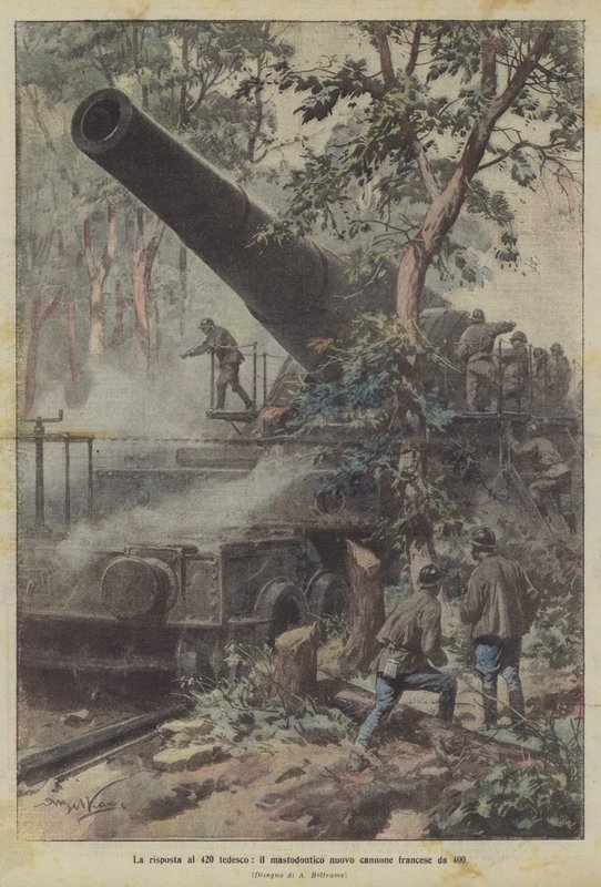 Svaret på den tyske 420, den mammut nye franske 400 pistol af Achille Beltrame