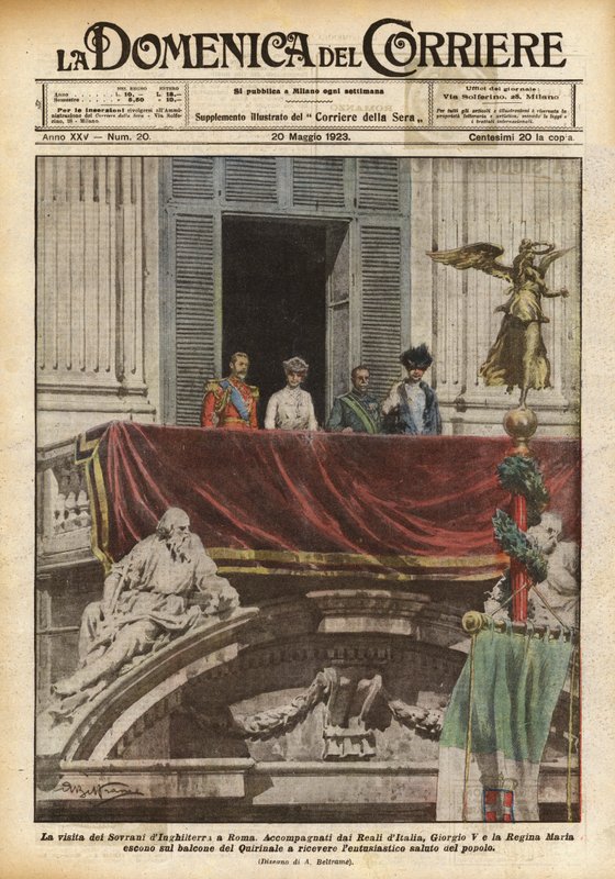 Englands suveræners besøg i Rom af Achille Beltrame