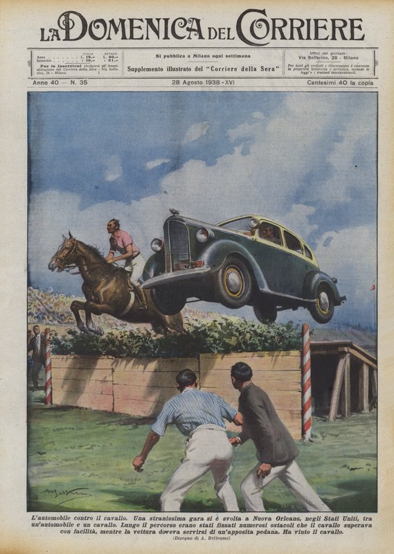 Bilen mod hesten af Achille Beltrame