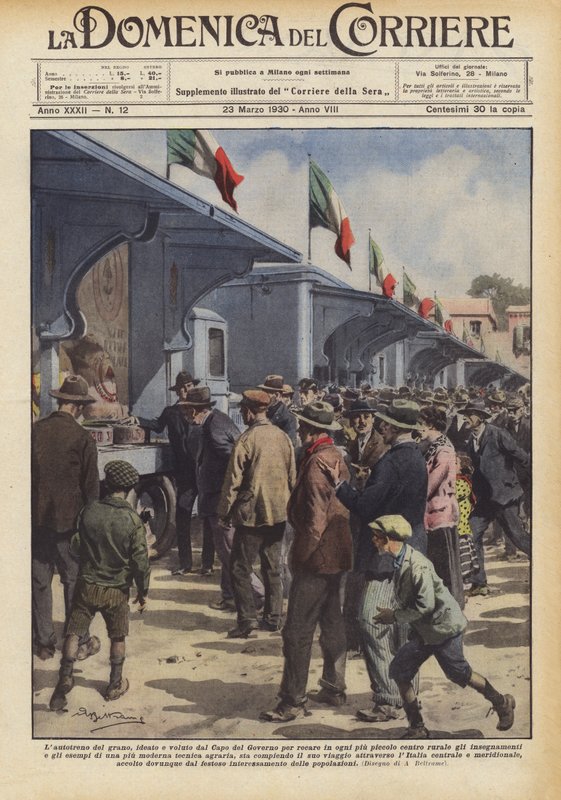 Kornbilen, designet og ønsket af regeringschefen til at bringe til enhver lille by? af Achille Beltrame
