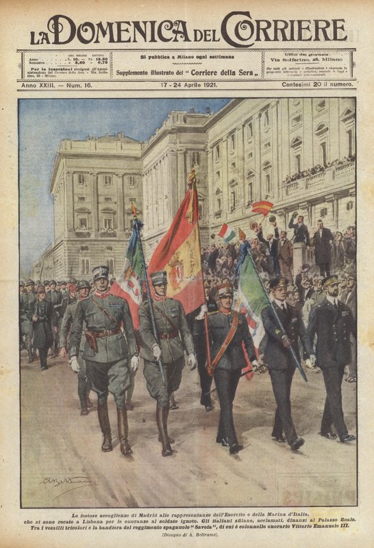 De festlige receptioner i Madrid for repræsentationerne af hæren og flåden i Italien? af Achille Beltrame