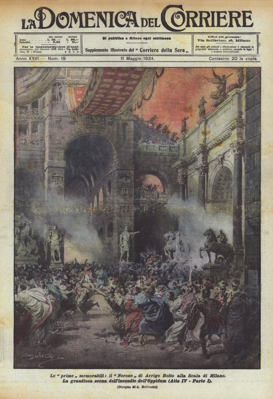De første mindeværdige, Nerone af Arrigo Boito på Scala i Milano af Achille Beltrame