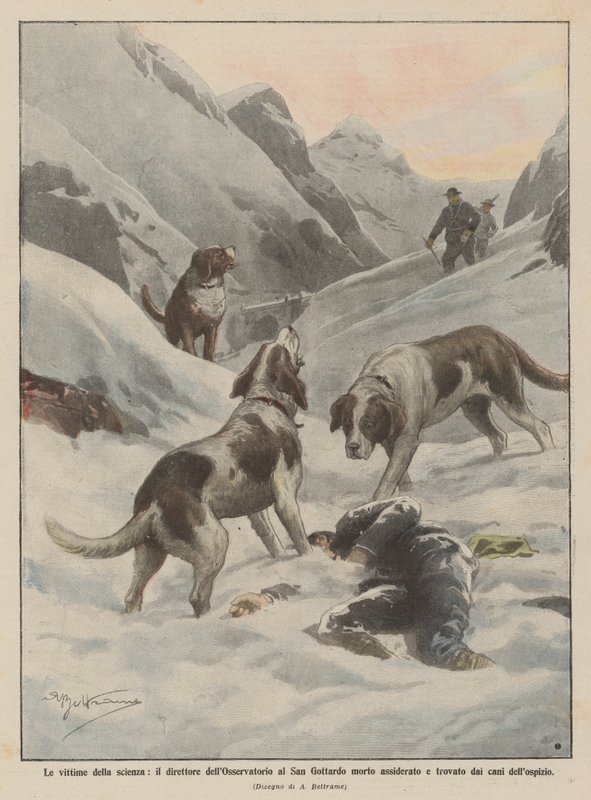 Videnskabens ofre, direktøren for observatoriet i St. Gotthard, der frøs ihjel? af Achille Beltrame