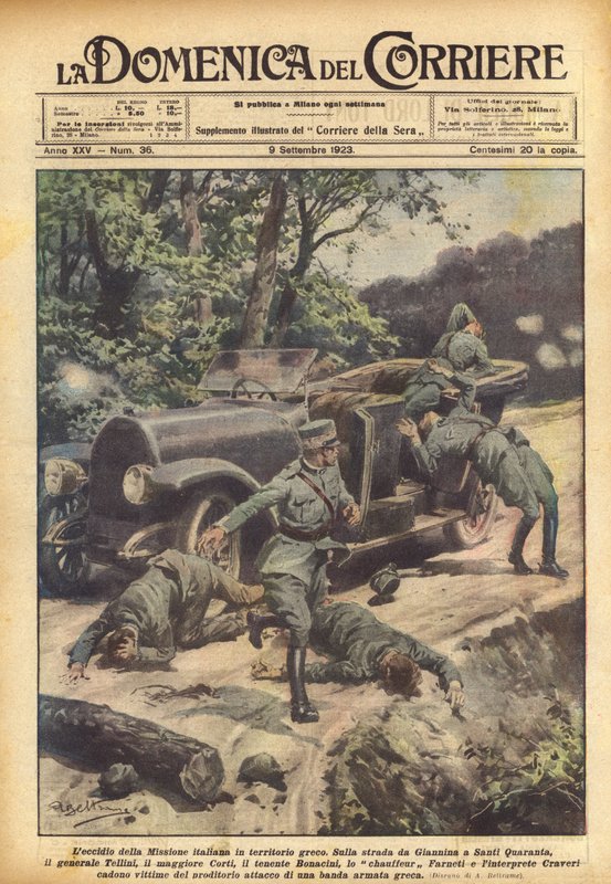 Leccidio fra den italienske mission på græsk territorium af Achille Beltrame