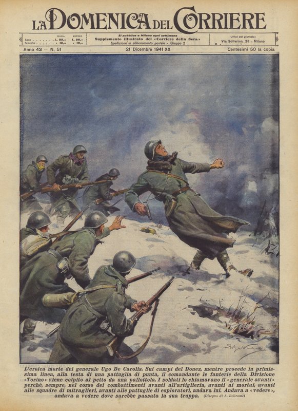 General Ugo De Carolis heroiske død af Achille Beltrame