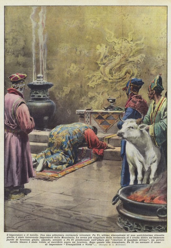 Kejseren og den unge tyr af Achille Beltrame