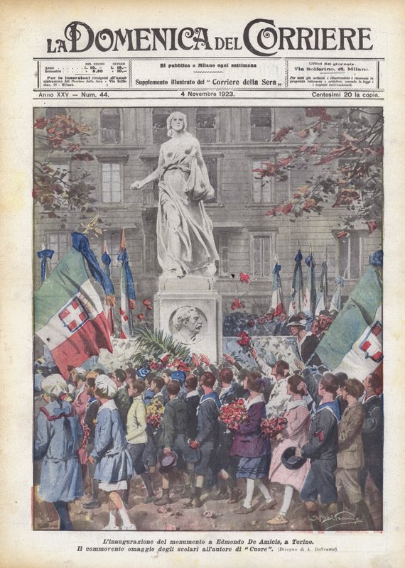 Indvielsen af monumentet for Edmondo De Amicis i Torino af Achille Beltrame