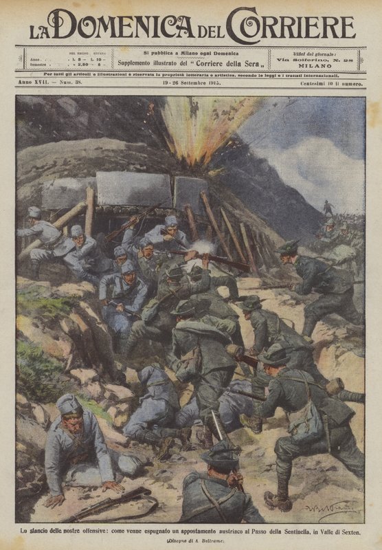 Vores offensiver havde en østrigsk post ved Passo della ? af Achille Beltrame