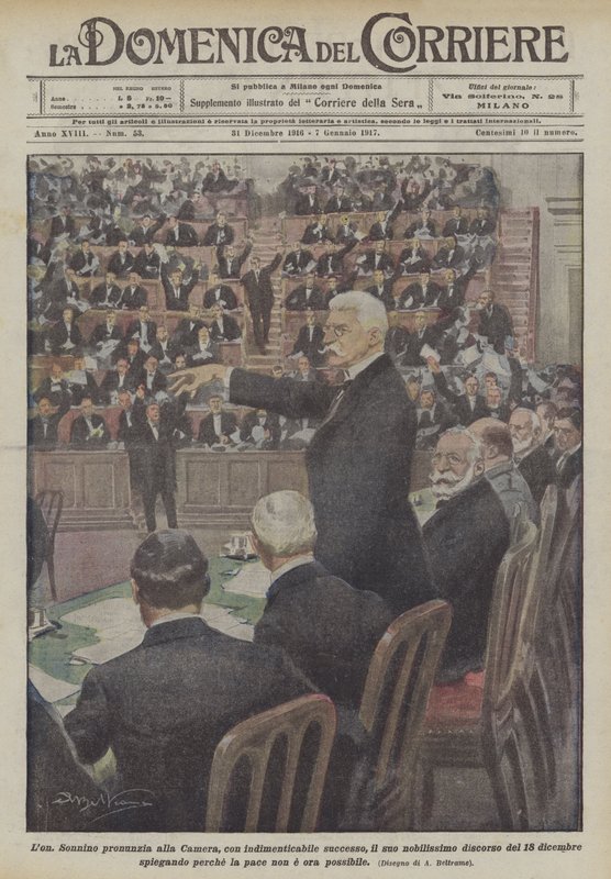 Lon Sonnino holdt sin meget ædle tale om ? af Achille Beltrame