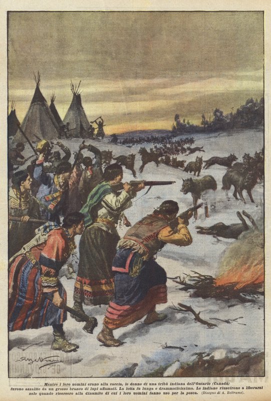Mens deres mænd var på jagt, var kvinderne fra en indianerstamme i Ontario (Canada)? af Achille Beltrame