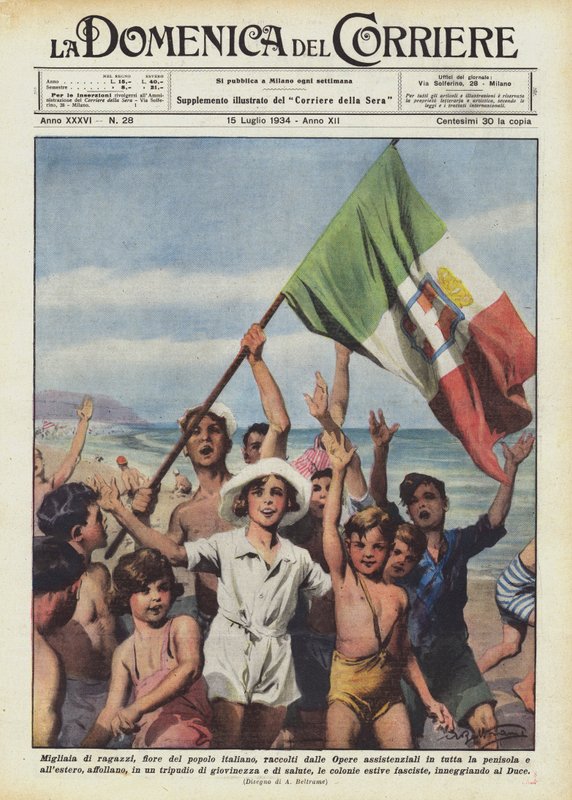 Tusindvis af unge mennesker, det italienske folks blomst, samlet af velfærdsværkerne? af Achille Beltrame