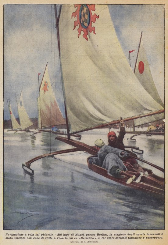 Sejler på isen af Achille Beltrame