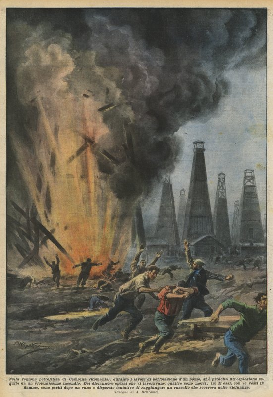 I olieregionen Campina (Rumænien), under boringen af ​​en brønd? af Achille Beltrame