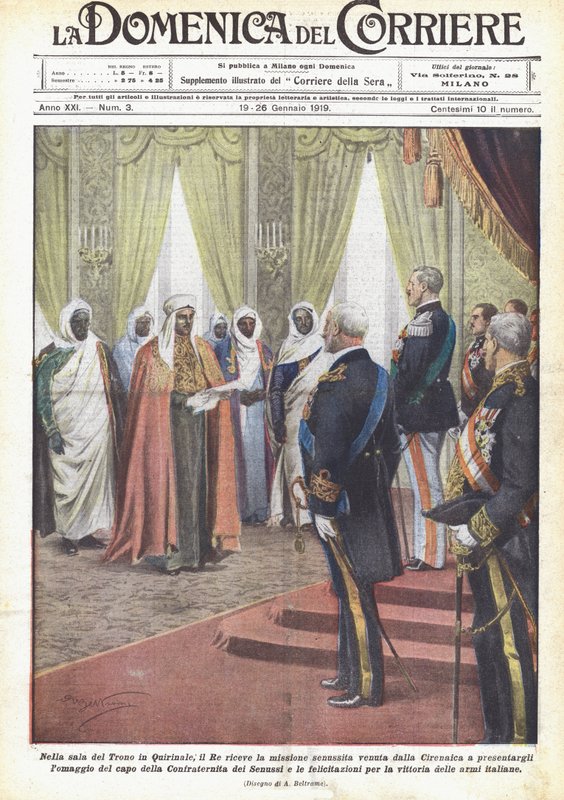 Modtager kongen Senussit-missionen fra Cyrenaica i tronrummet i Quirinale? af Achille Beltrame