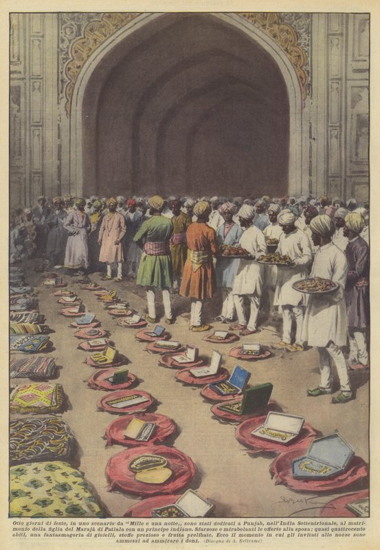 Otte dage med festligheder, i et tusind og en nat-scenarie, var dedikeret til Punjab? af Achille Beltrame