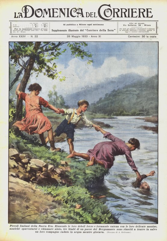 Små italienere fra den nye æra af Achille Beltrame