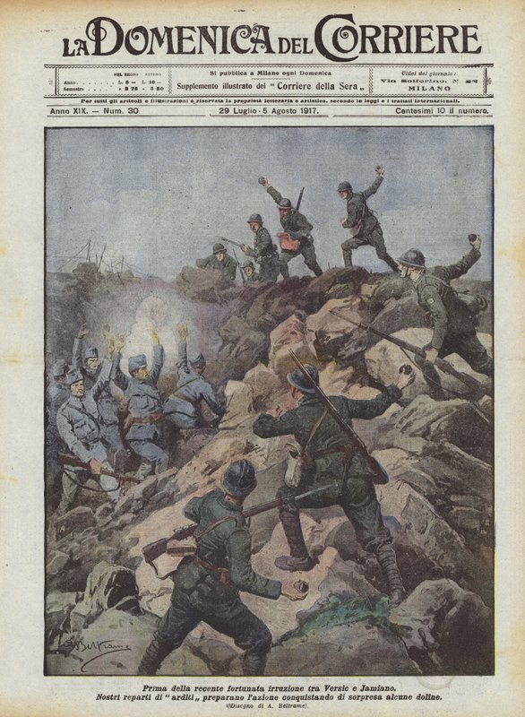 Før det seneste vellykkede raid mellem Versic og Jamiano af Achille Beltrame