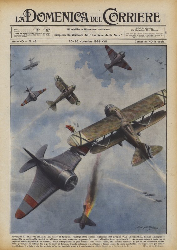 Italienske flyveres bedrifter på Spaniens himmel af Achille Beltrame
