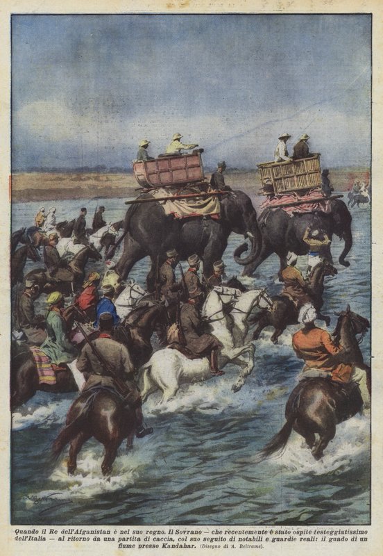 Når Kongen af ​​Afghanistan er i sit rige af Achille Beltrame