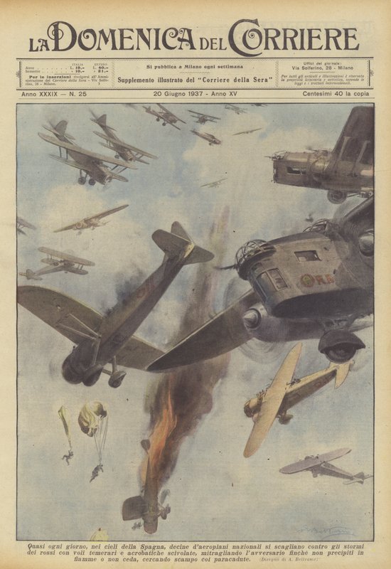 Næsten hver dag, i Spaniens himmel, slår snesevis af nationale fly ud på? af Achille Beltrame