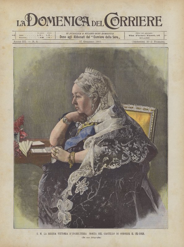 SM Dronning Victoria af England døde på Osborne Castle den 22. oktober af Achille Beltrame