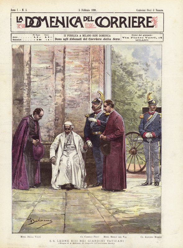 SS Leo XIII i Vatikanets haver af Achille Beltrame