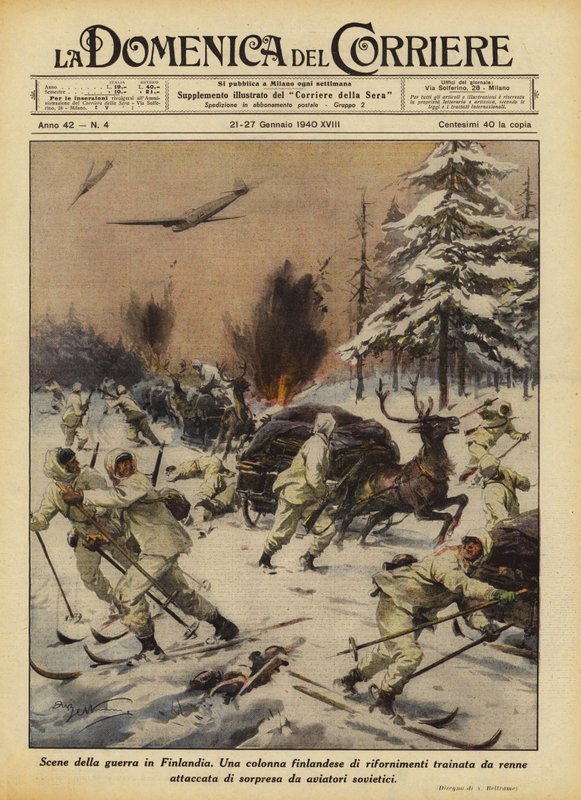 Scener fra krigen i Finland af Achille Beltrame