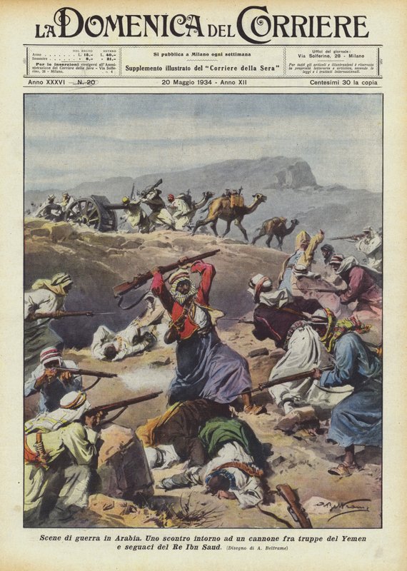 Krigsscener i Arabien af Achille Beltrame